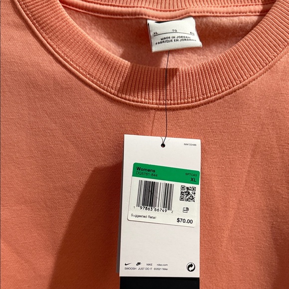 Nike Women's Coral Sweatshirt - Picture 2 of 3